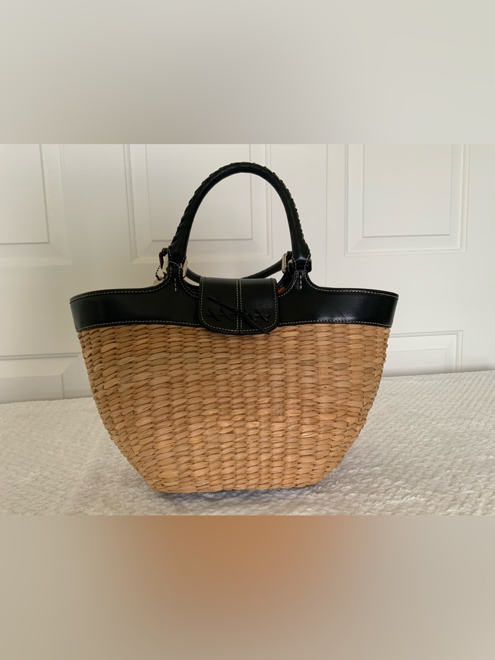 Coach Vintage Soho Straw Tote - Picture 3 of 13